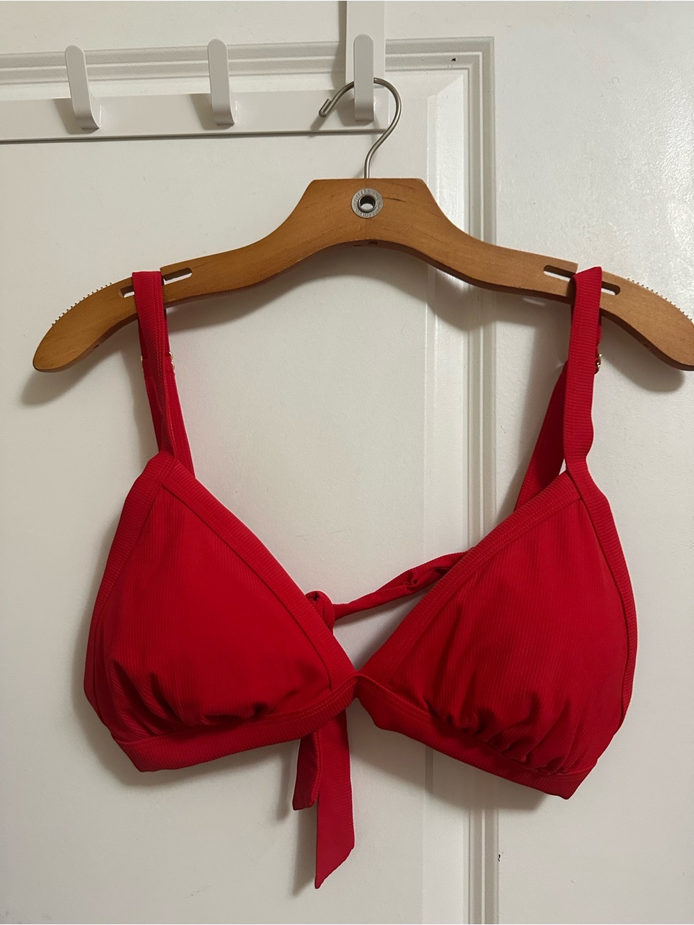 Red Triangle Bikini Top